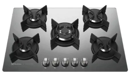 COOKTOP ELECTROLUX  GC 75U 5BOCAS HOME PRO VIDRIO