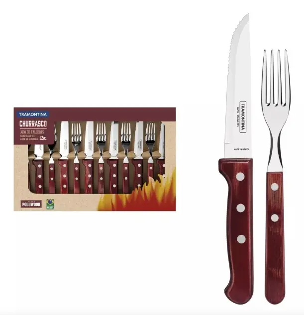 T21198D 776 JUEGO CUB. POLYWOOD TRAMONTINA 12 PIEZ