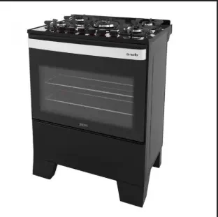 COCINA MUELLER PIACERE VETRO 5 HORNALLAS NEGRO