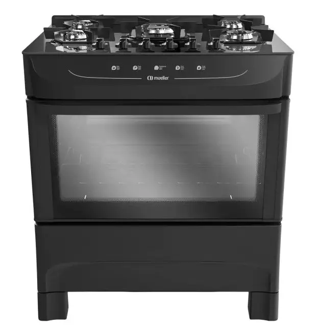 COCINA MUELLER FRATELLO 5 HORN VETRO ESPETO NEGRO