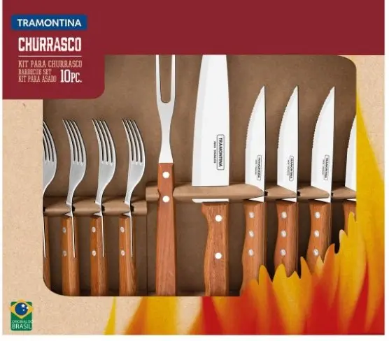 T223995 037 JUEGO P/ ASADO TRAMONTINA 10 PZ