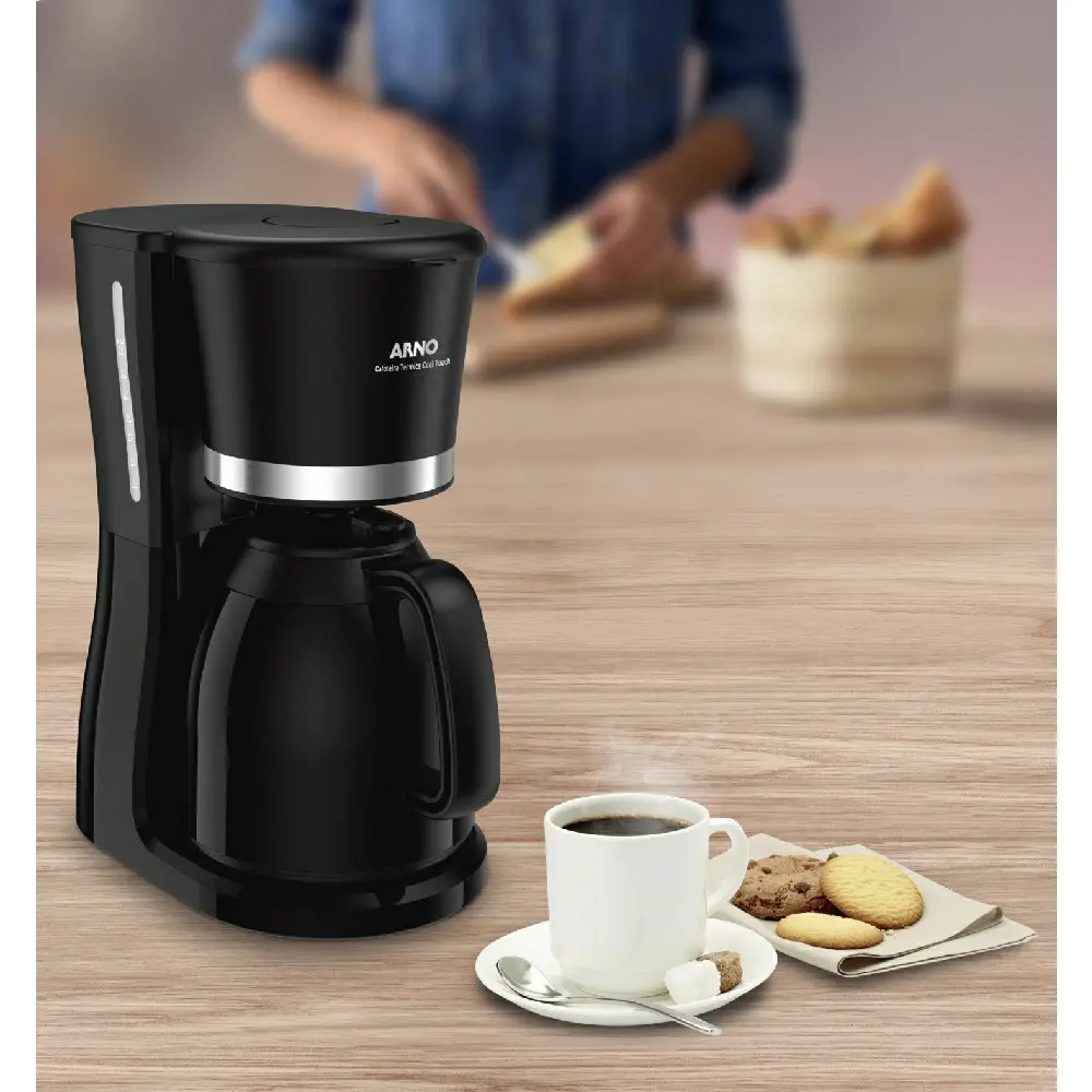 CAFETERA ARNO CON JARRA TERMICA COOL NEGRO