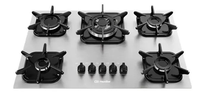 COOKTOP MUELLER 5 HORNALLAS TRIPLE LLAMA ALUMINIO