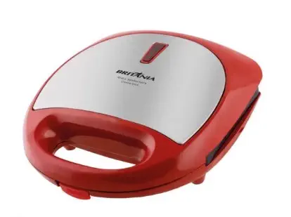 GRILL BRITANIA CROME INOX ROJA