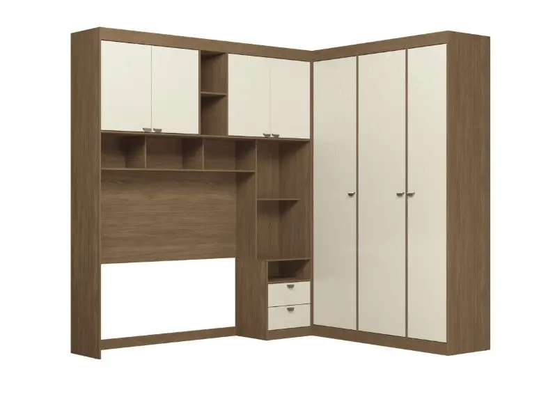 COMPACTO MATRIMONIO LUGANO COLOR JATOBA/GRAFITO
