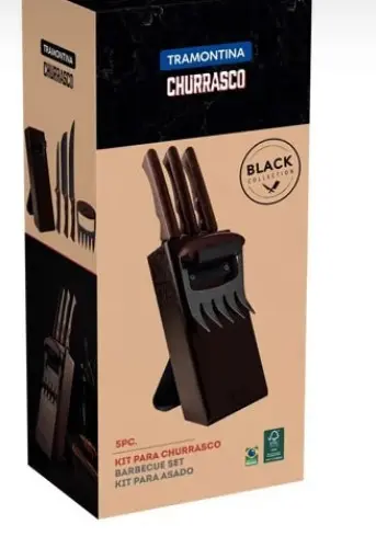 T229991 045 JUEGO ASADO + GARRA TRAMONTINA 5 PZS