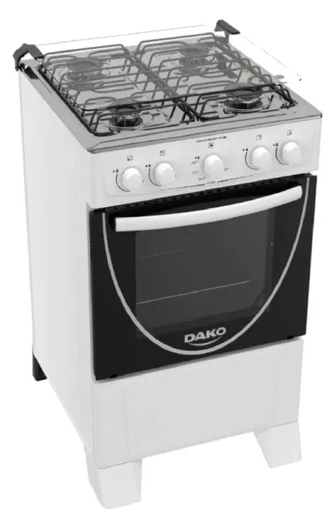 COCINA DAKO LUNA 4 HORNALLAS BLANCA