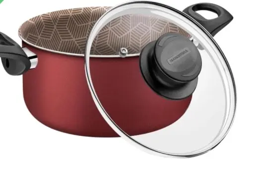 T285249 CACEROLA ASA PARIS TRAMONTINA 18 ROJO