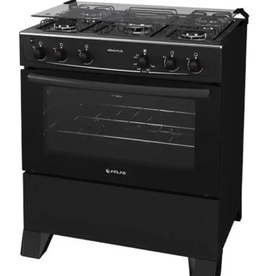 COCINA ATLAS COLISEUM PLUS 5 HORNALLAS NEGRO