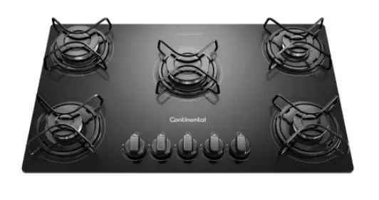 COOKTOP CONTINENTAL 5 HORNALLAS NEGRO