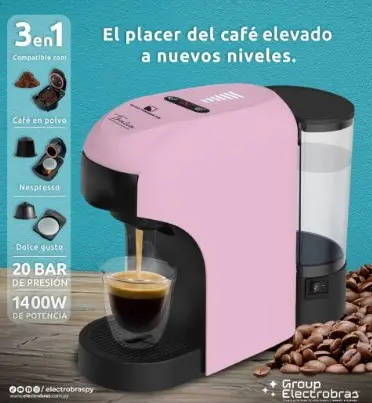 CAFETERA ELECTROBRAS MULTICAPSULA TLCM-20 ROSA