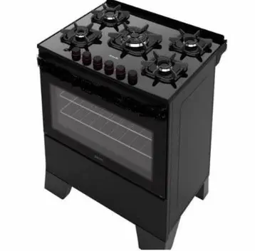 COCINA MUELLER PIACERE VETRO SPIEDO 5 HORN. NEGRO