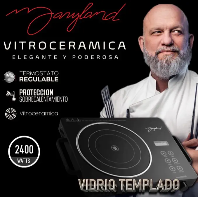 PLACA INFRAROJA MARYLAND MR-5001 2400W NEGRO