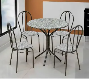 MESA BELLISSIMA GRAN DALIA REDONDA  4 SILLAS