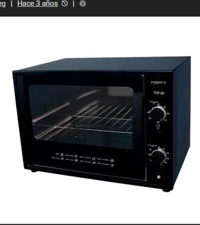 HORNO ELECTRICO FOGATTI TOP60 60 LTS NEGRO