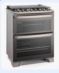 COCINA A GAS ELECTROLUX 5 BOCAS FE5DC 2 HORNOS