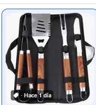 SET DE UTENCILIOS P/ PARRILLA 9 PZS DE 40 CM C/U