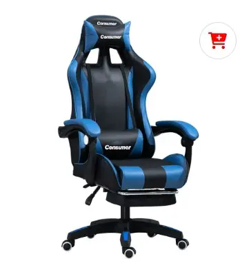 SILLA GAMER YT-055 NEGRO Y AZUL
