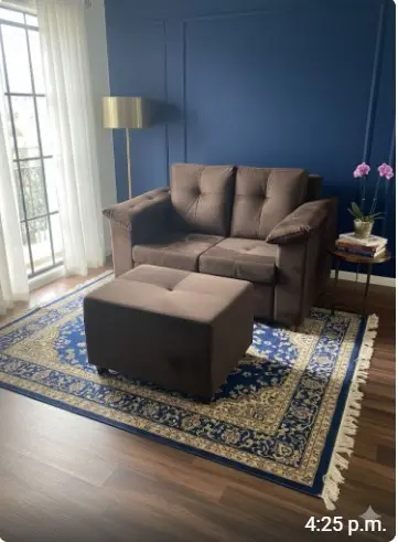 SOFA GLORIA 2 LUGARES + PUFF TIPO MESITA B407