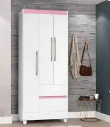ROPERO 3 PUERTAS 2 GAVETAS LORETA FLEX