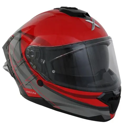 CASCO CERRADO AXOR BRUTALE ROJO TAM:XL