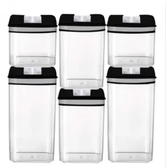 SET DE RECIPIENTES DE 6 PIEZAS CROIX NEGRO CRC-012