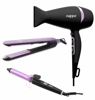 KIT DE BELLEZA NAPPO 3 EN 1-SECADOR/PLANCH/BUCLERA