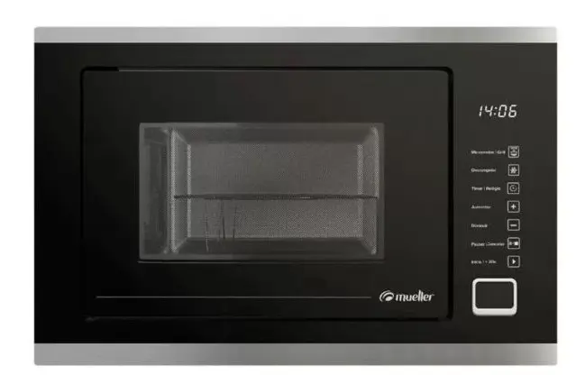 MICROONDAS MUELLER EMPOTRABLE 25 LTS NEGRO