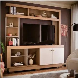 ESTANTE MALI LEAO CARVALHO OAK/OFFWHITE