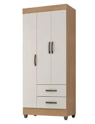 ROPERO 3 PTS LITE LEAO NATURE/OFF WHITE